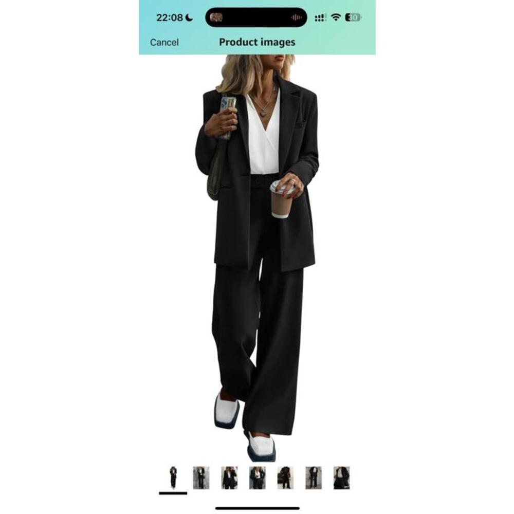 Black Women’s Long Blazer - Classic Tailored Suit Jacket
